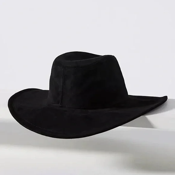 San Diego Hat Co. | Anthropologie Faux Suede Fedora Black - Picture 4 of 5